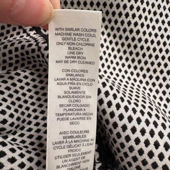 WHBM Dress Womens 12 Polka Dot Sleeveless‎ Flounce Ruffle Hem Sophisticated Work - Picture 5 of 13